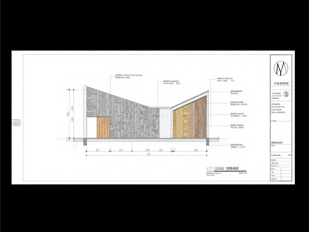 此外，图纸中对材料选择的标注也颇具深意。设计师选用